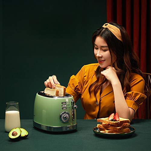 800W Retro 2-Slice Toaster with Adjustable Sandwich Grill