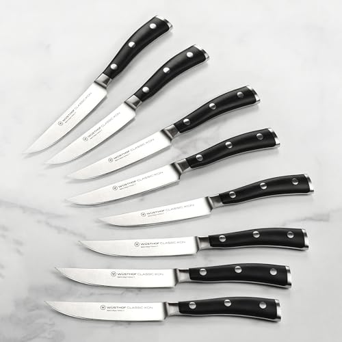8-Piece Steak Knife Set with Wooden Storage Case