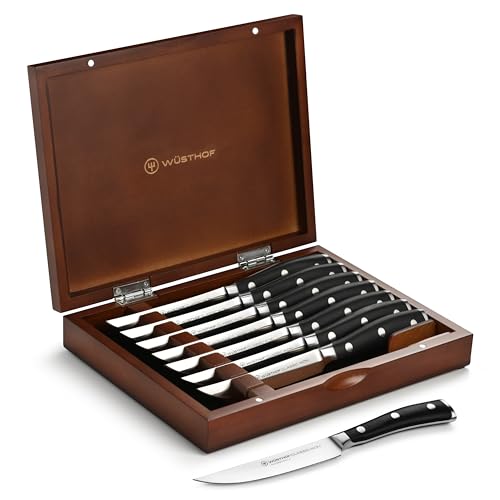 8-Piece Steak Knife Set with Wooden Storage Case