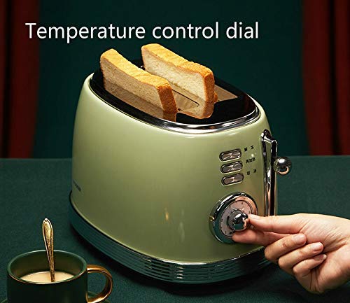 800W Retro 2-Slice Toaster with Adjustable Sandwich Grill