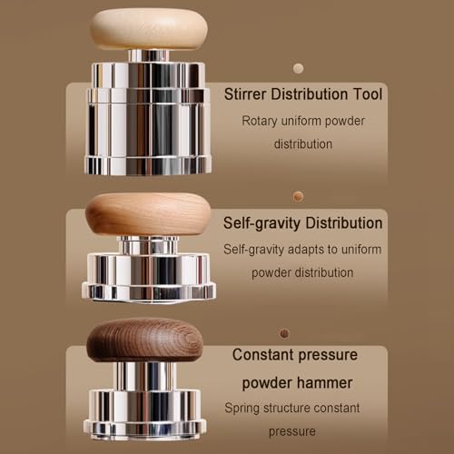 4-Piece 58mm Espresso Tamper Set with WDT Tool & Mat