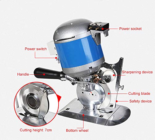 5-Inch High-Power Rotary Fabric Cutting Machine, 220V