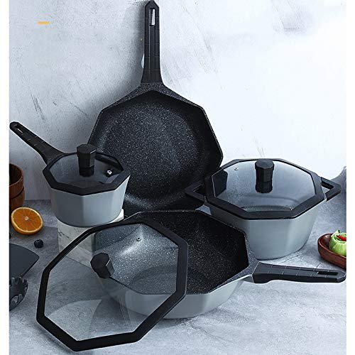 4-Piece Nonstick Pots and Pans Cookware Set for Induction