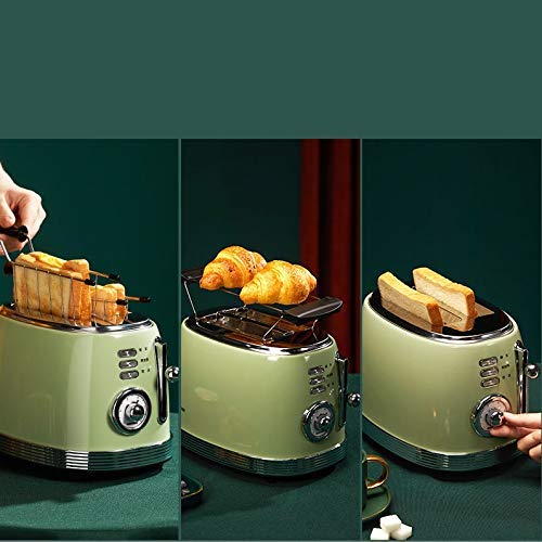 800W Retro 2-Slice Toaster with Adjustable Sandwich Grill
