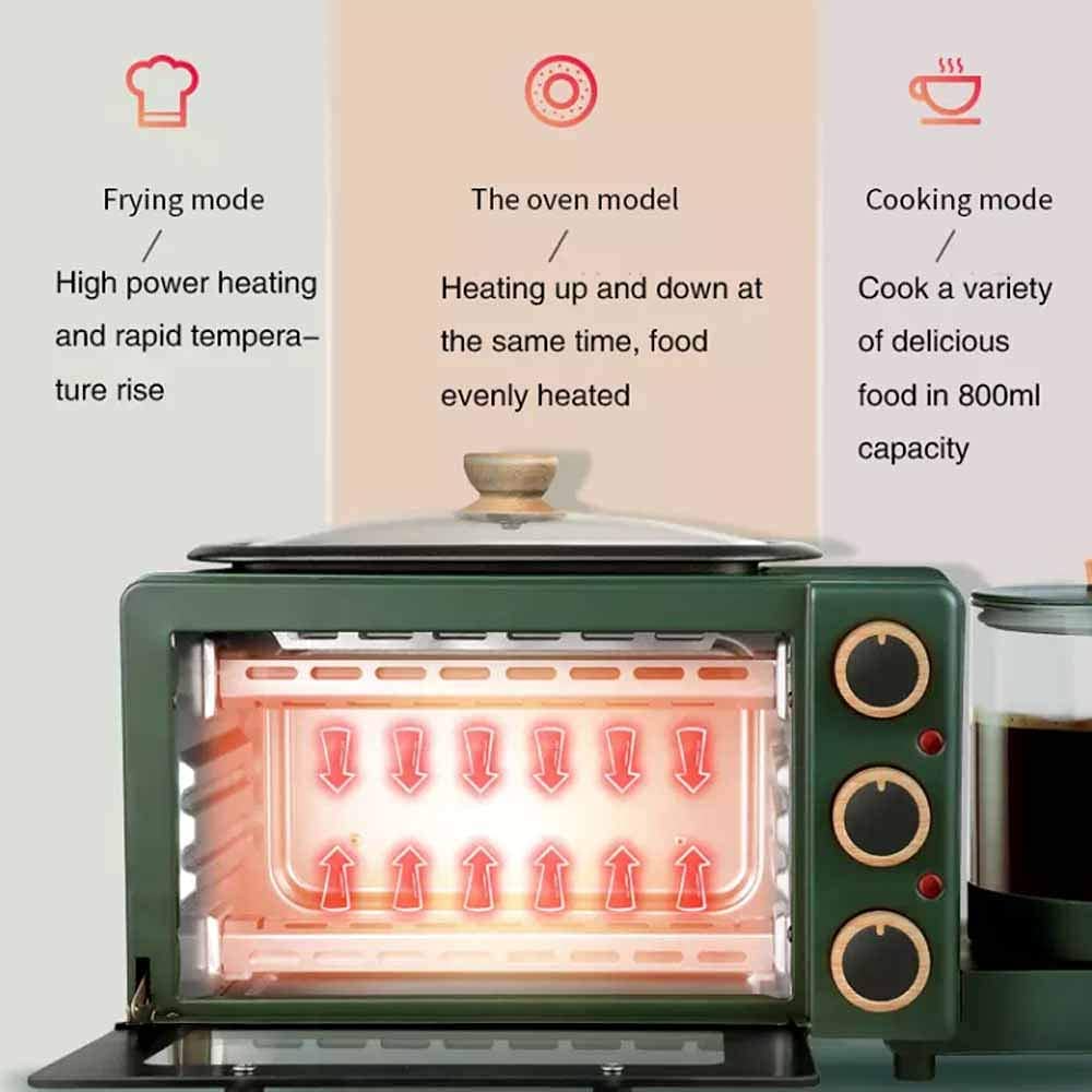 3-in-1 Breakfast Station with Toaster, Kettle & Coffee Maker