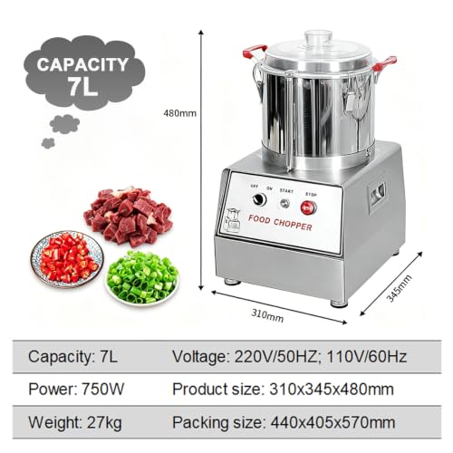 7L Electric Food Chopper & Meat Grinder for Quick Meal Prep