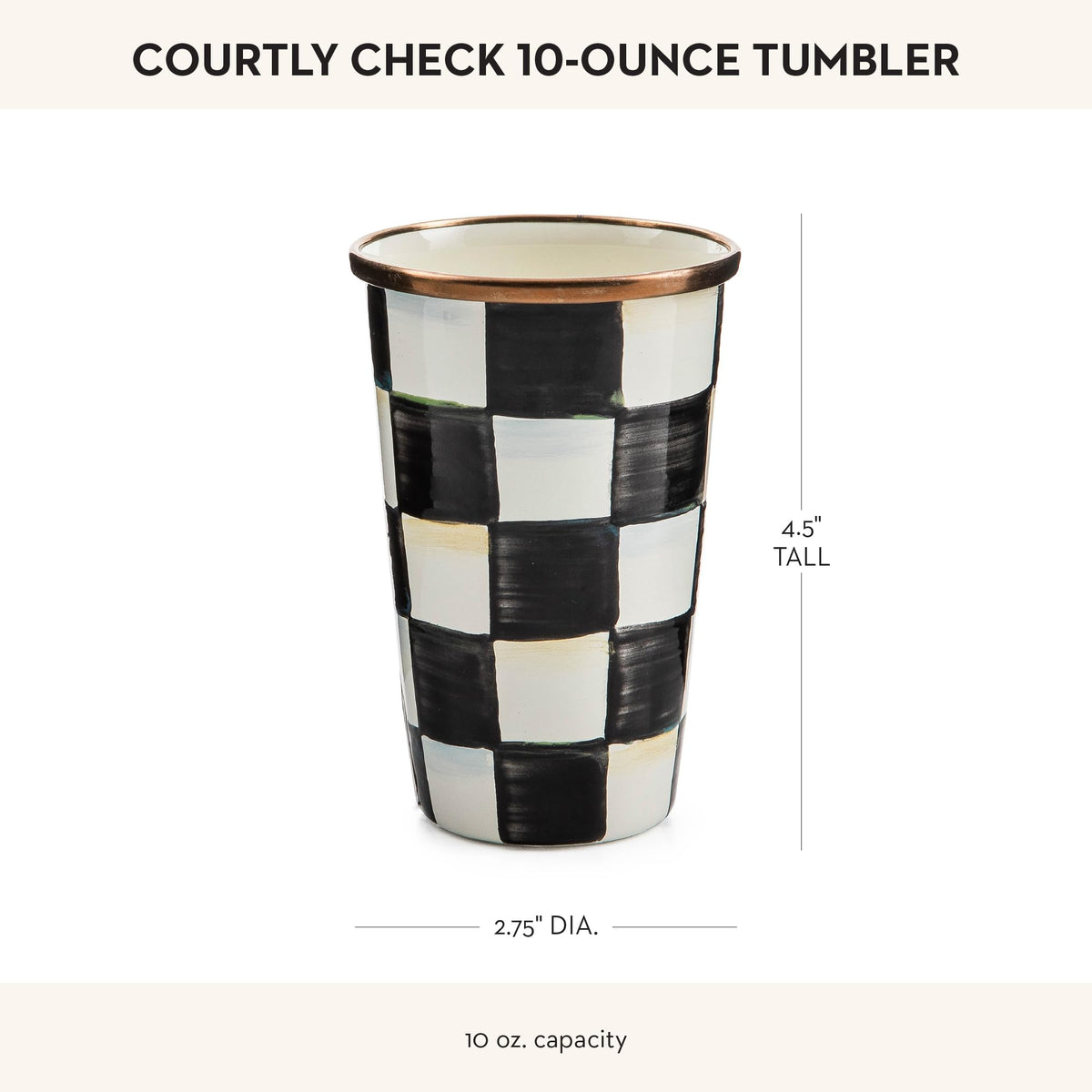Decorative Enamel Tumbler for Everyday Drinkware