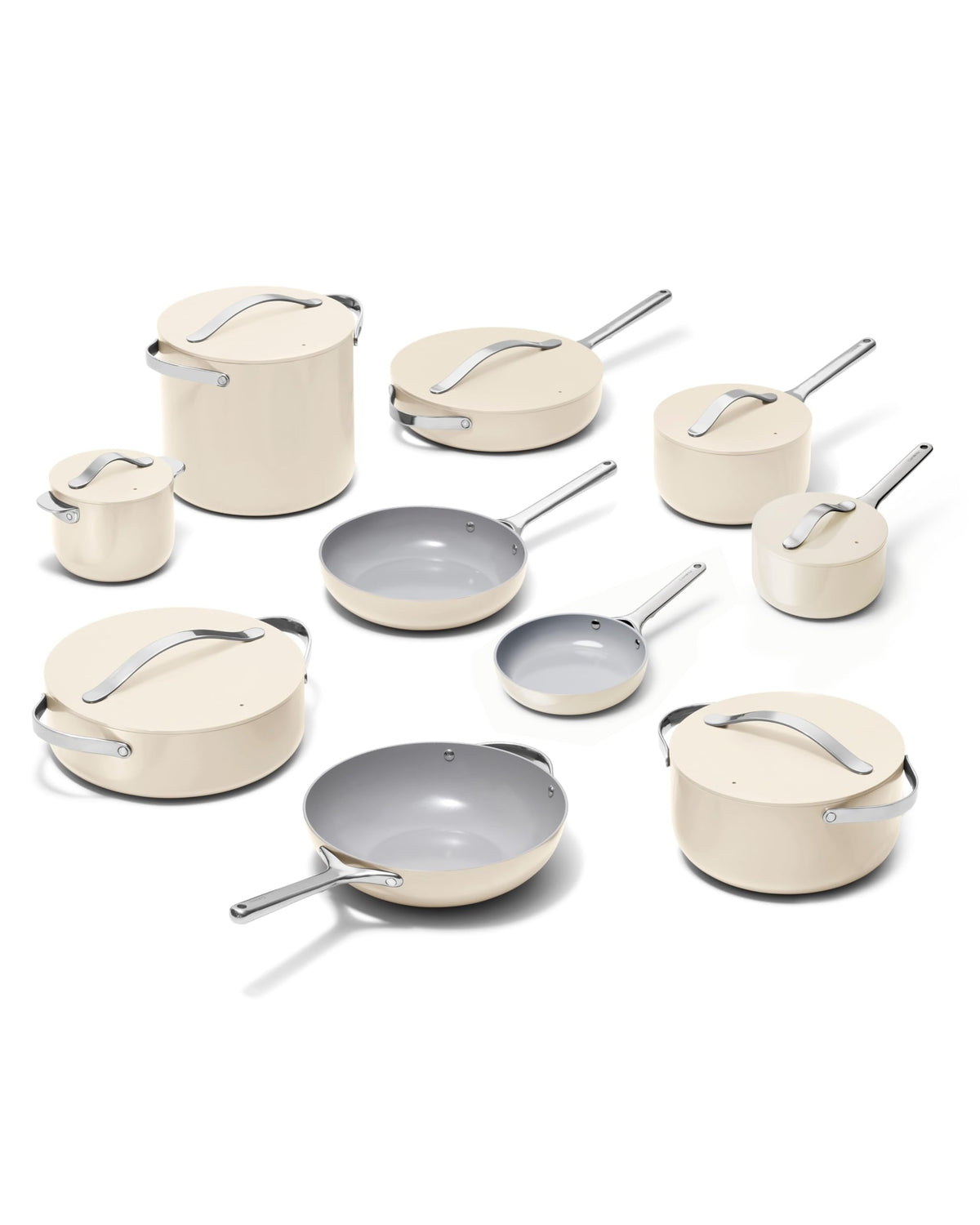 Caraway Non-Stick Ceramic Cookware Set, Pots, Pans, Lids & Kitchen Storage