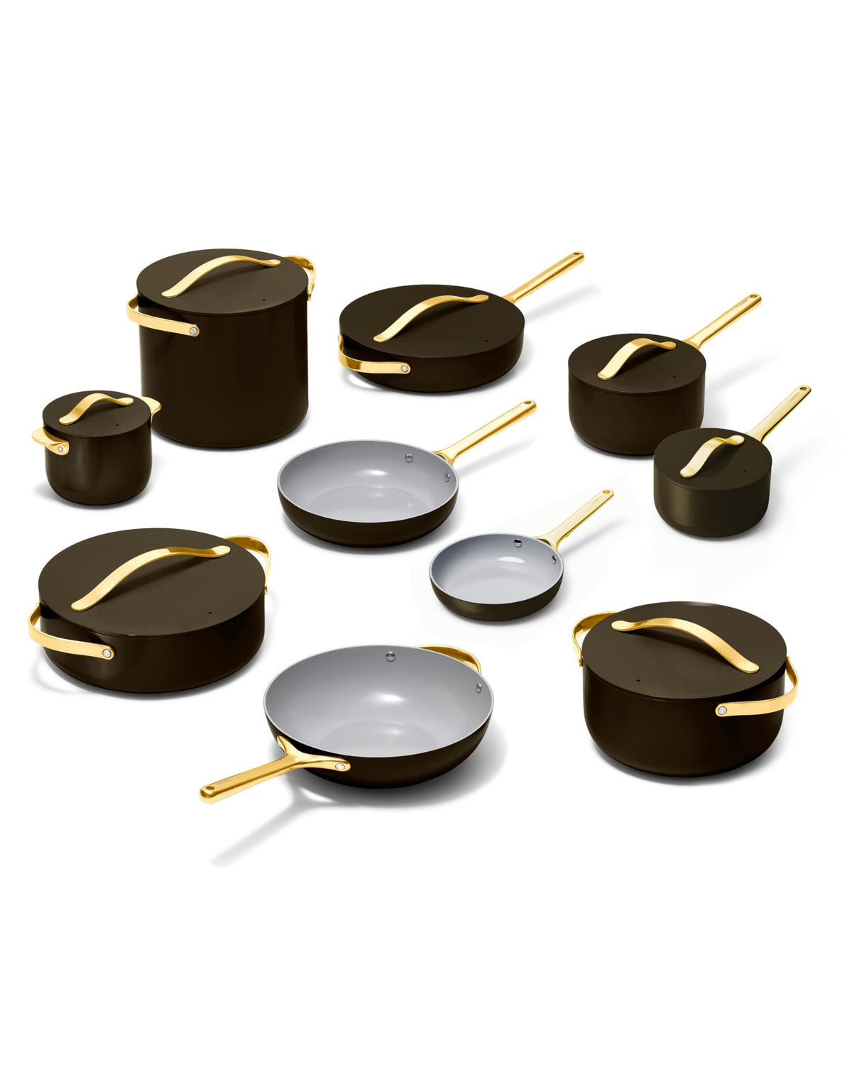Caraway Non-Stick Ceramic Cookware Set, Pots, Pans, Lids & Kitchen Storage