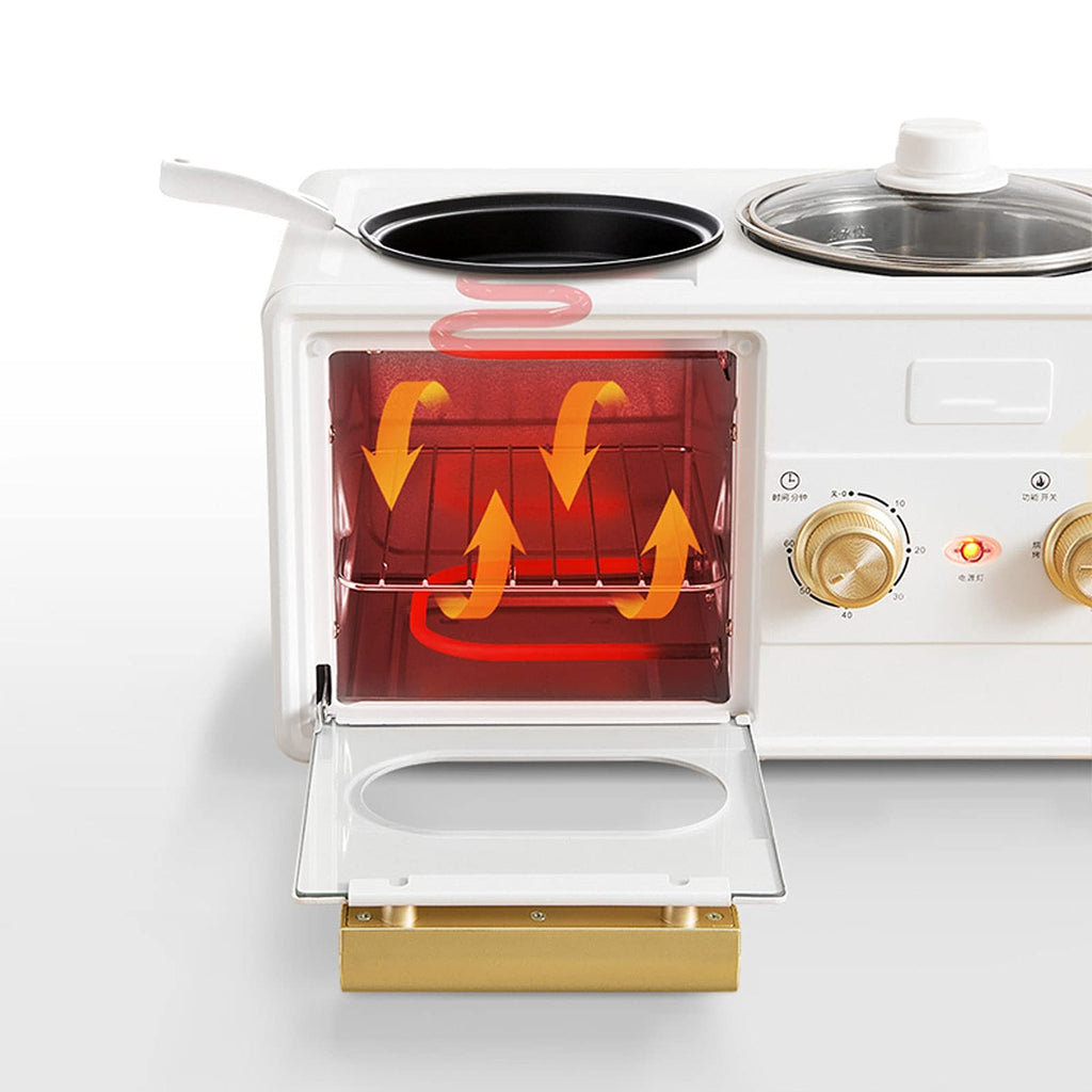 4-in-1 Breakfast Maker with Toaster, Steamer & Cooker