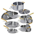 10-Piece Stainless Steel Pots and Pans Cookware Set