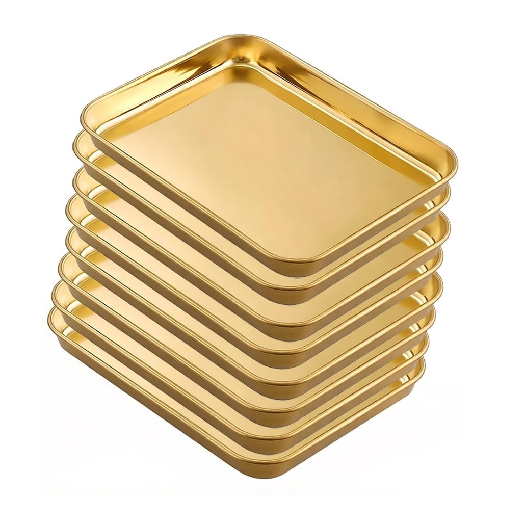 Gold Stainless Steel Rectangle Baking Sheet & Serving Tray