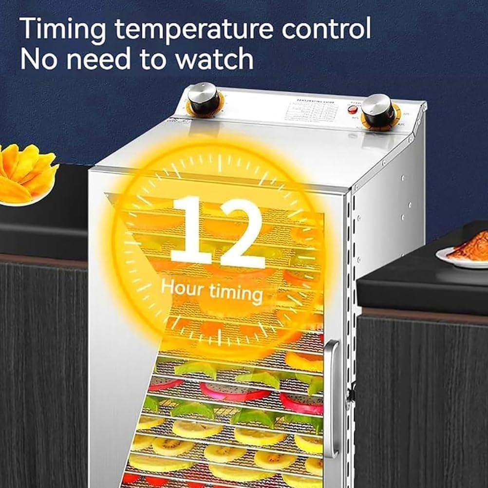 18-Layer Food Dehydrator with Adjustable Temperature & Timer