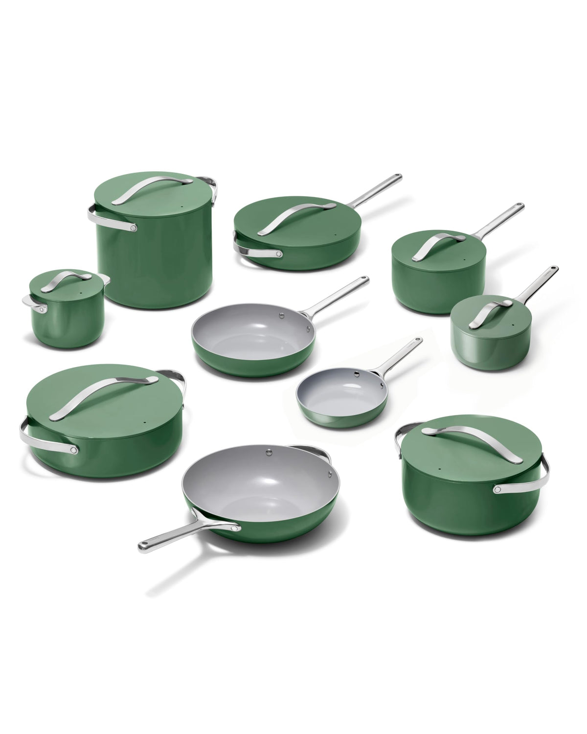 Caraway Non-Stick Ceramic Cookware Set, Pots, Pans, Lids & Kitchen Storage
