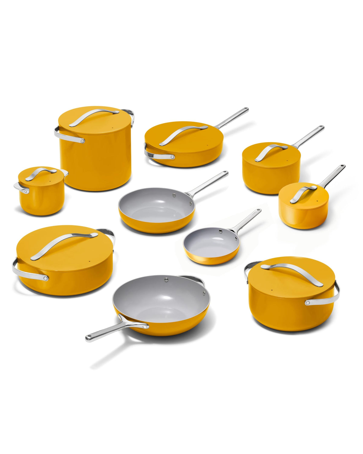 Caraway Non-Stick Ceramic Cookware Set, Pots, Pans, Lids & Kitchen Storage