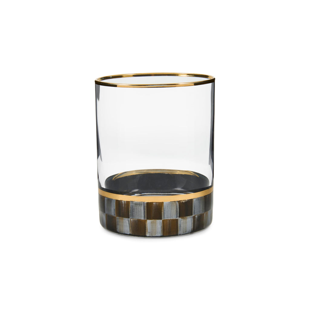 Gold-Rim Butterfly Tumbler Glasses, 8 oz, Set of 2