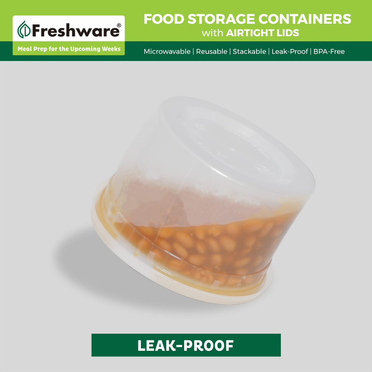 Airtight Deli Food Storage Containers, 64 oz, Set of 12