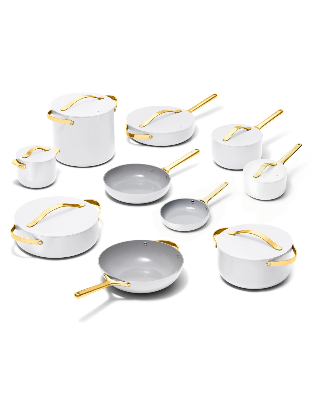 Caraway Non-Stick Ceramic Cookware Set, Pots, Pans, Lids & Kitchen Storage