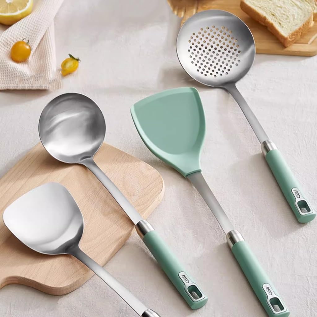 Soup Ladle and Colander Kitchen Utensil Set for Cooking