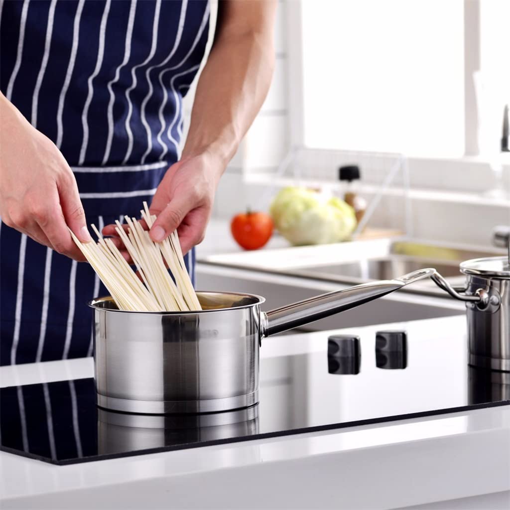 12-Piece Stainless Steel Nonstick Cookware Set with Glass Lids