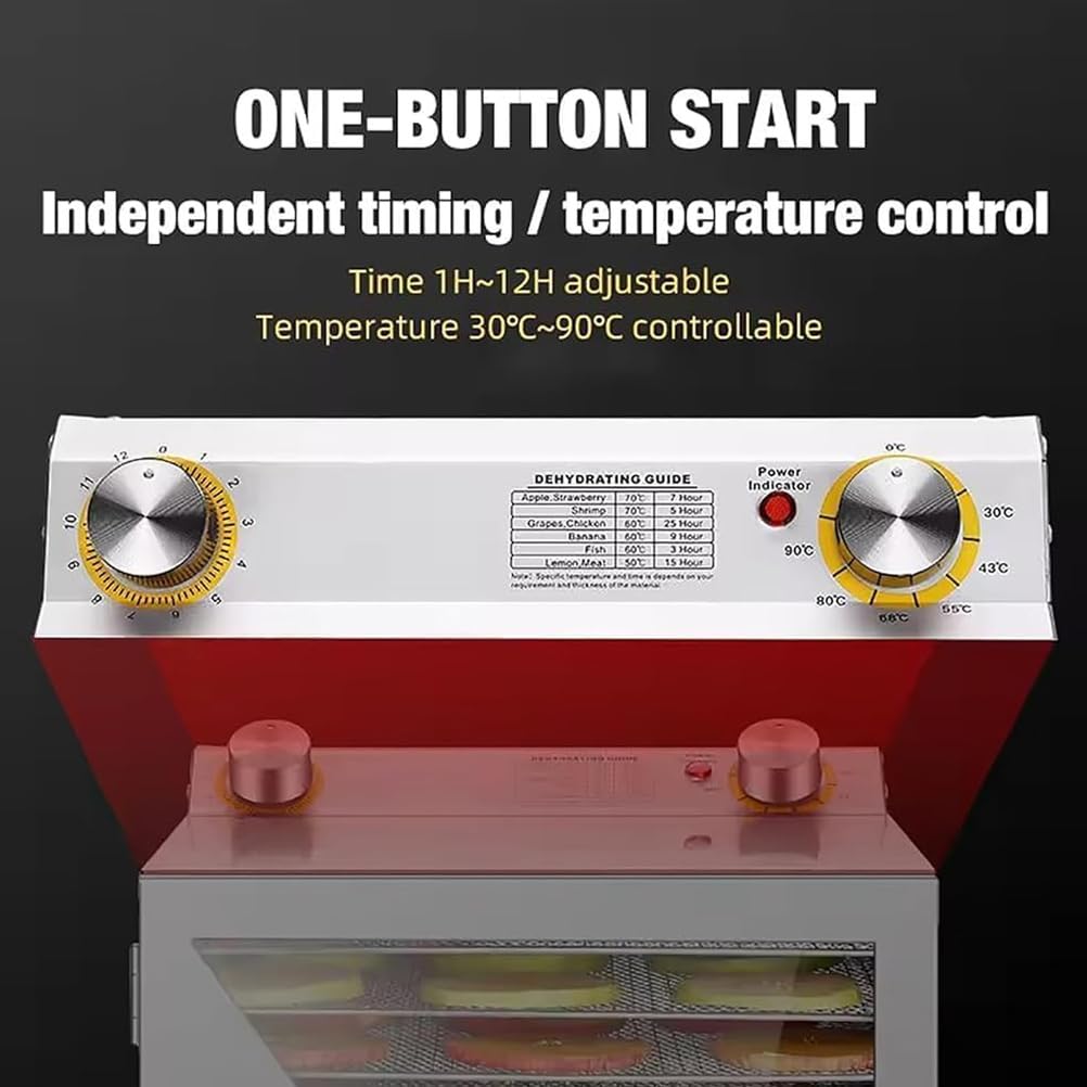 18-Layer Food Dehydrator with Adjustable Temperature & Timer