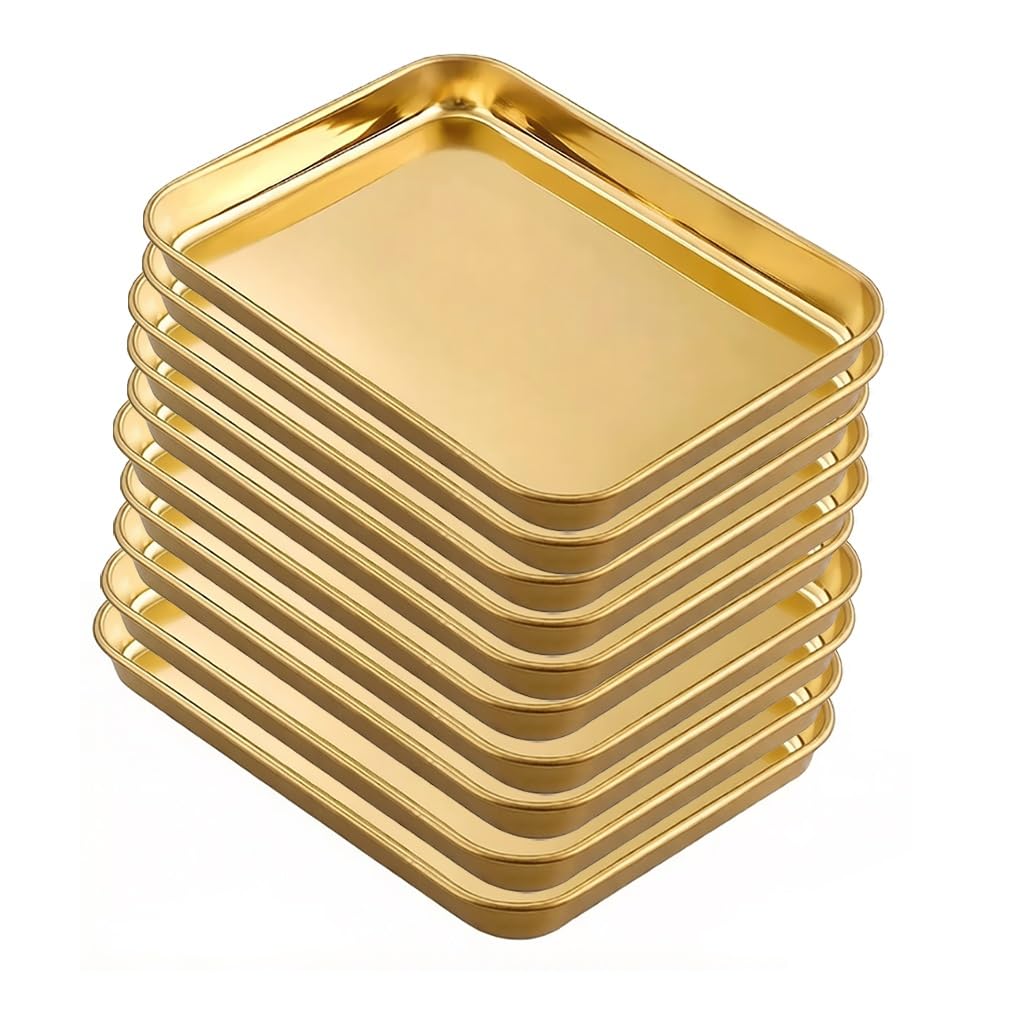 Gold Stainless Steel Rectangle Baking Sheet & Serving Tray