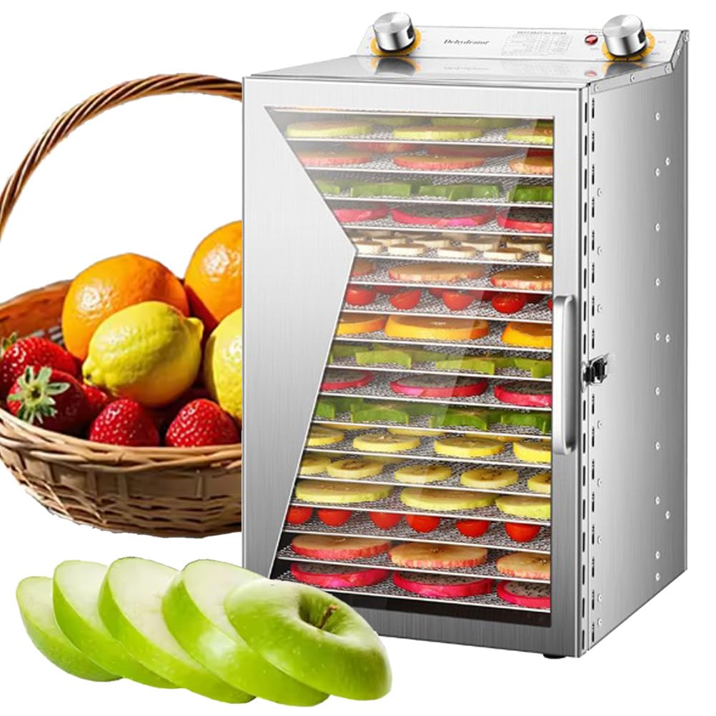 18-Layer Food Dehydrator with Adjustable Temperature & Timer