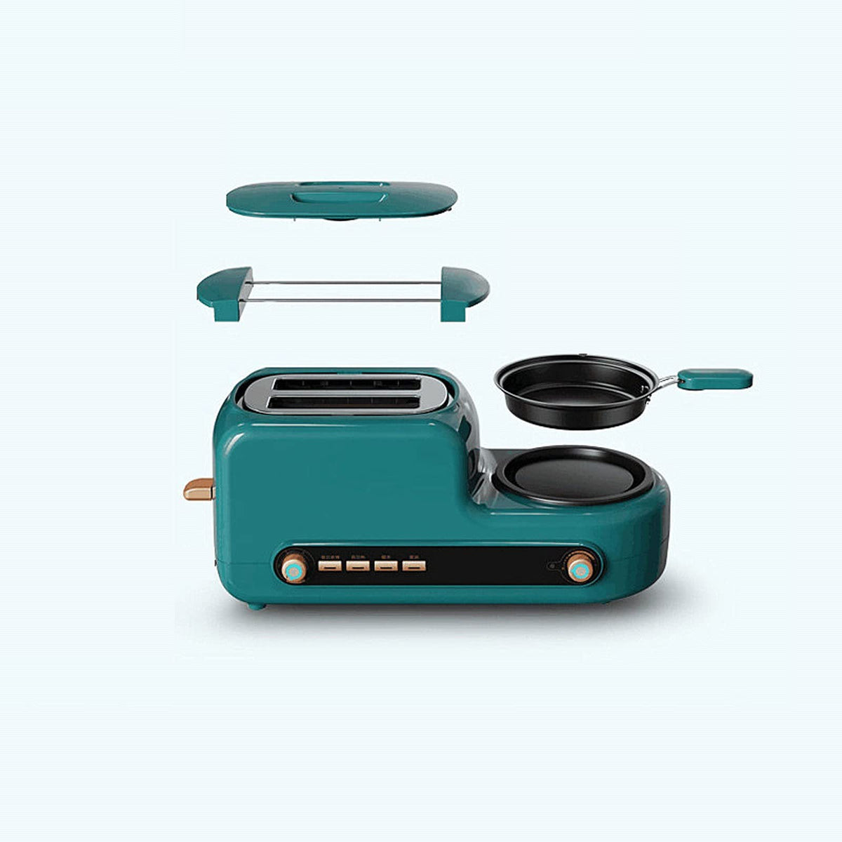 Multifunction Breakfast Maker with Toaster & Egg Cooker