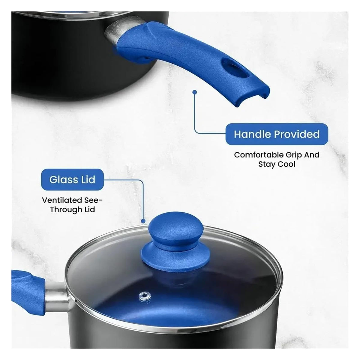 Chef's Pots And Pans Set Kitchen Cookware Sets Nonstick Aluminum Cooking Essentials 11 Pieces