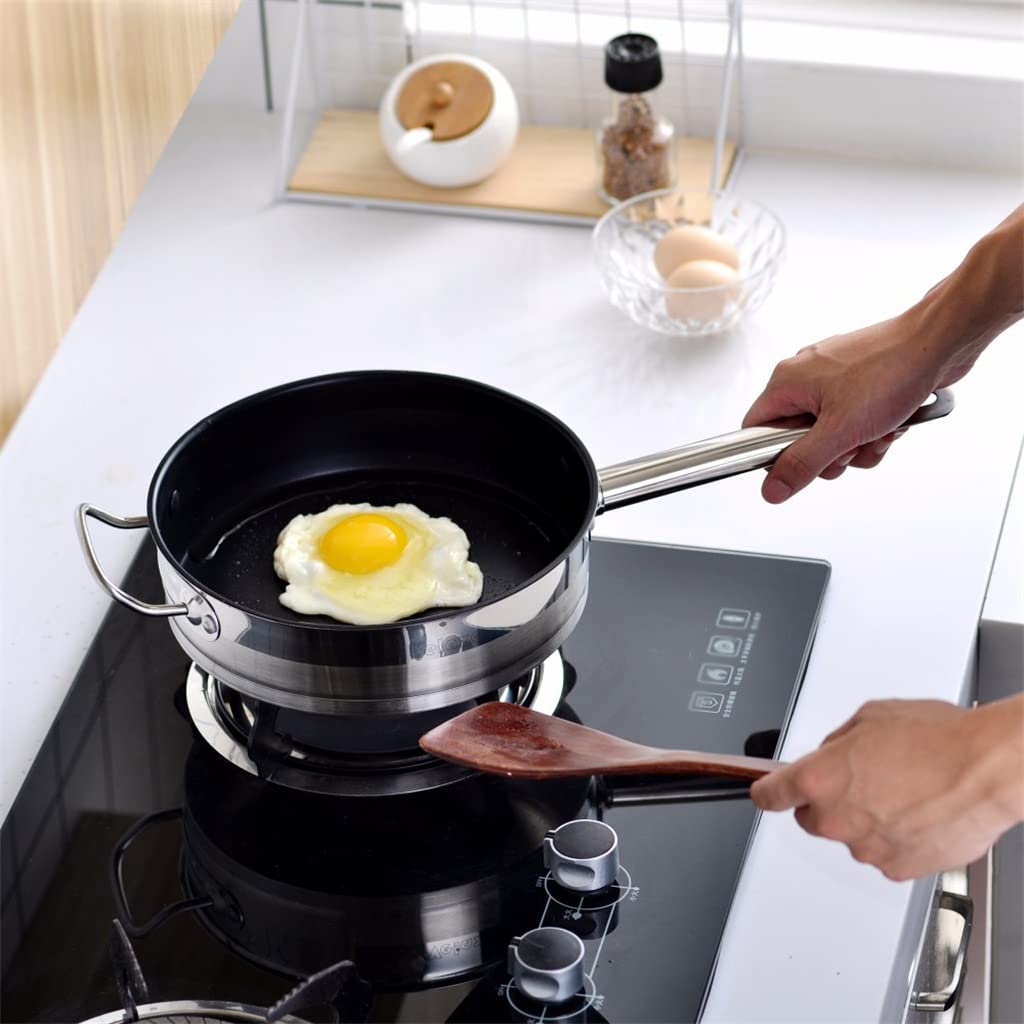 12-Piece Stainless Steel Nonstick Cookware Set with Glass Lids