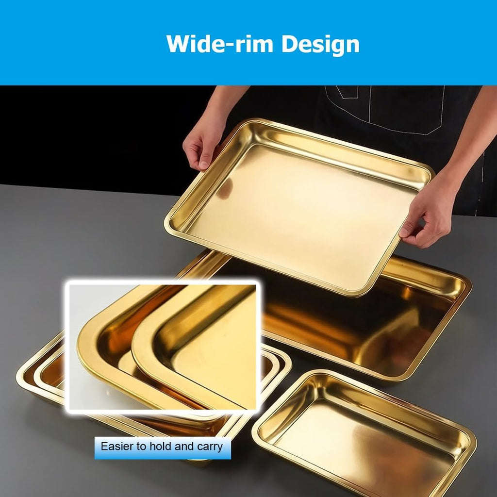 6-Piece Stainless Steel Cookie Sheet Set, 58 x 42 cm