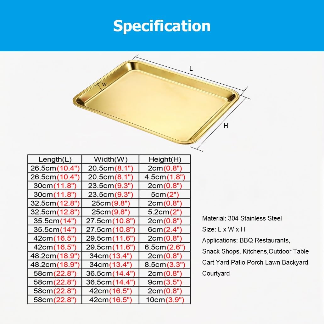 6-Piece Stainless Steel Cookie Sheet Set, 58 x 42 cm