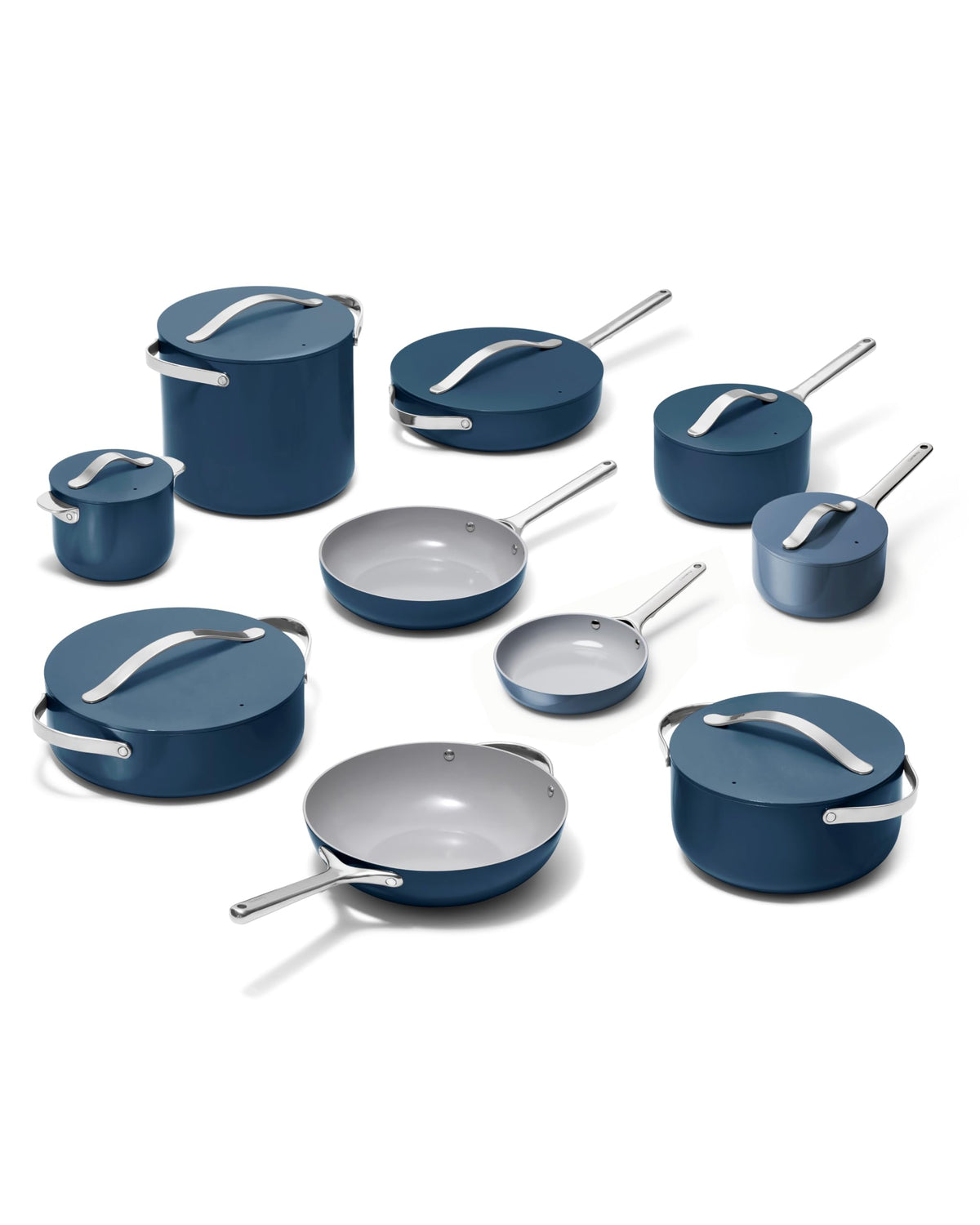 Caraway Non-Stick Ceramic Cookware Set, Pots, Pans, Lids & Kitchen Storage