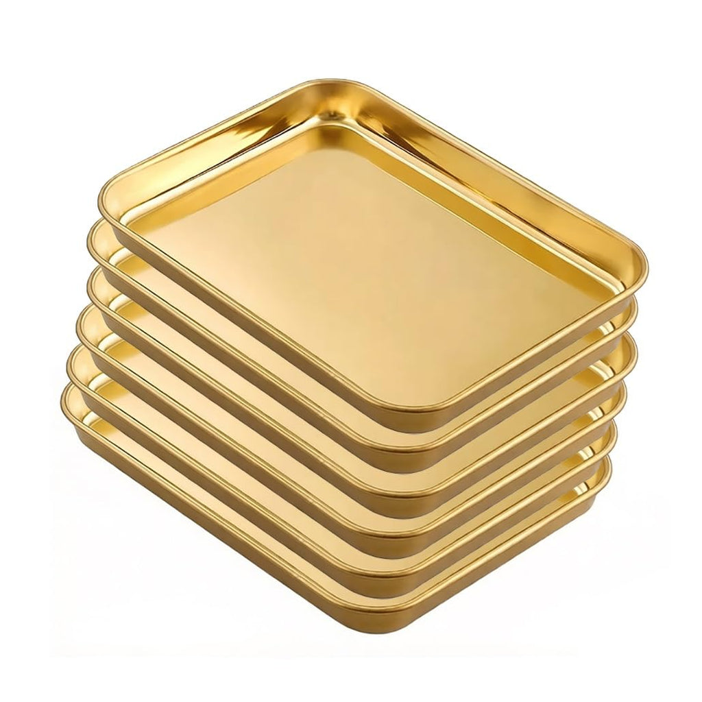 Gold Stainless Steel Rectangle Baking Sheet & Serving Tray