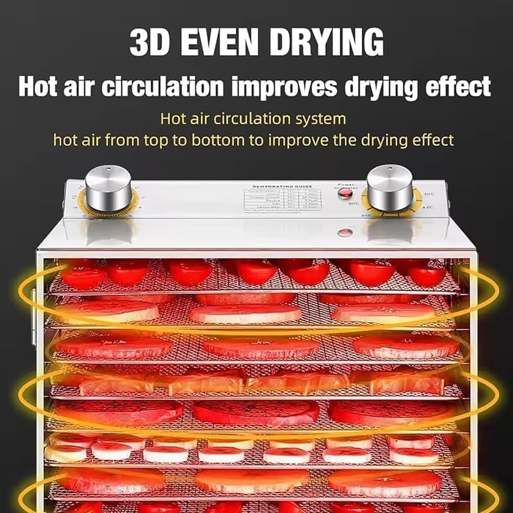 18-Layer Food Dehydrator with Adjustable Temperature & Timer