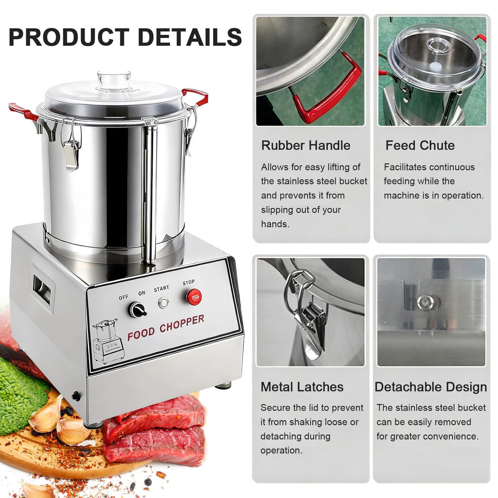 7L Electric Food Chopper & Meat Grinder for Quick Meal Prep