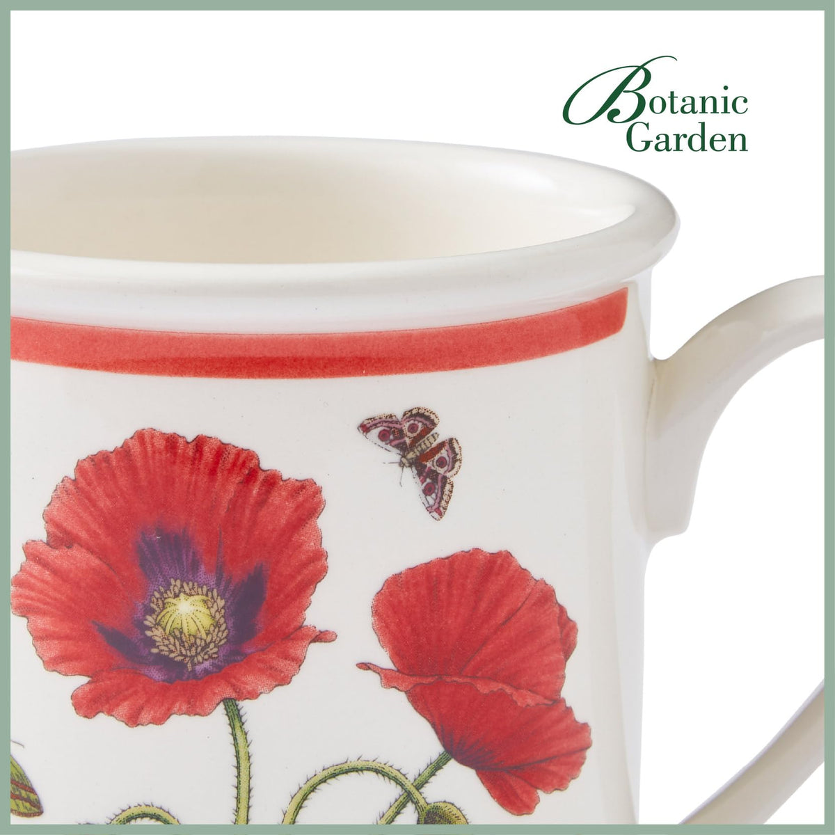 Botanic Garden Meadow Breakfast Mugs, 8.5 oz, Set of 6