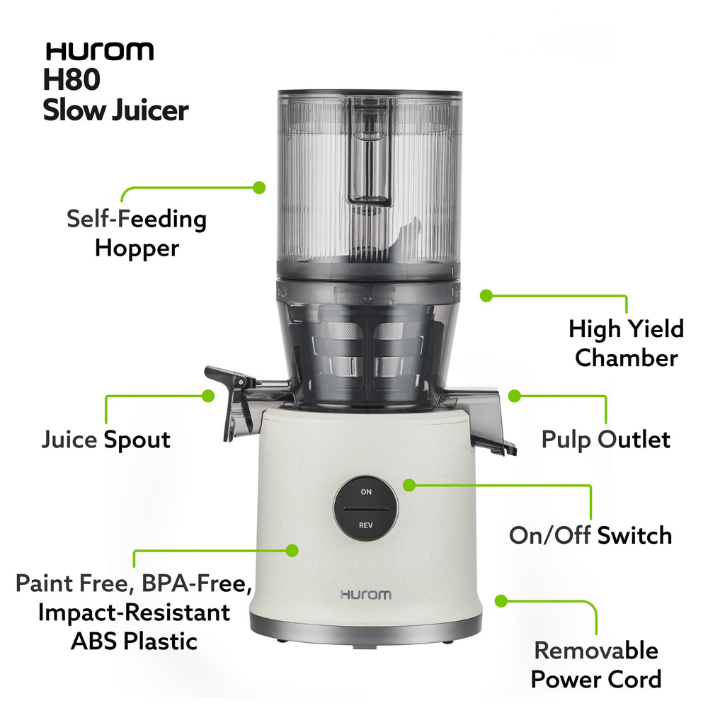 Cold Press Slow Juicer with Self-Feeding Hopper & 50 RPM
