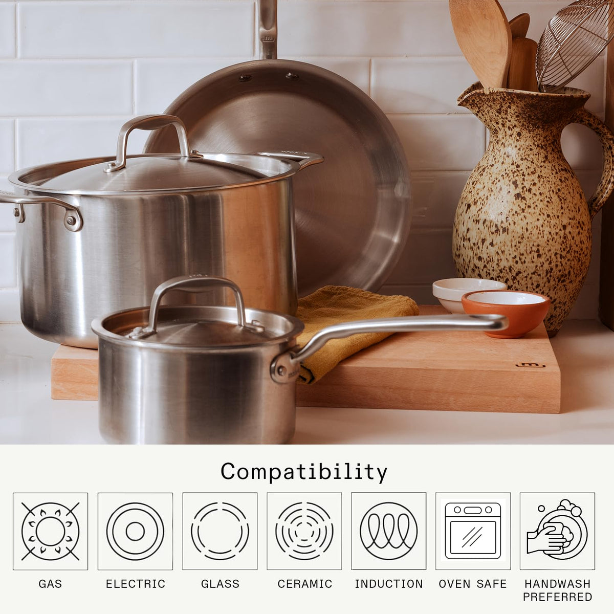 Made In Cookware - 6 Pc Stainless Steel Cookware Set