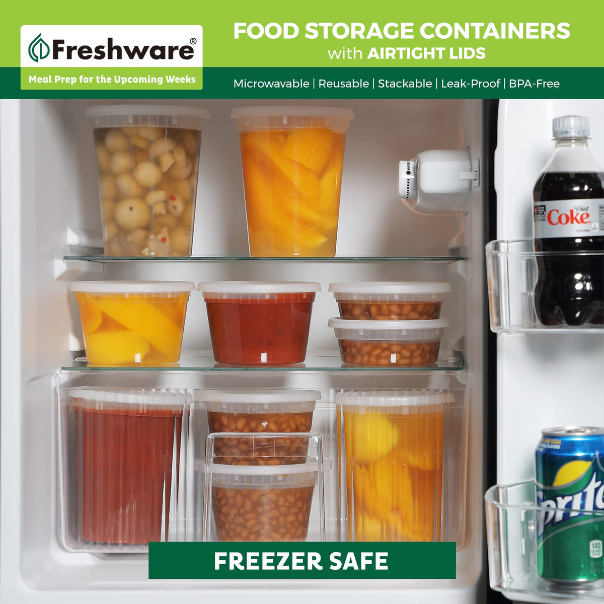 Airtight Deli Food Storage Containers, 64 oz, Set of 12