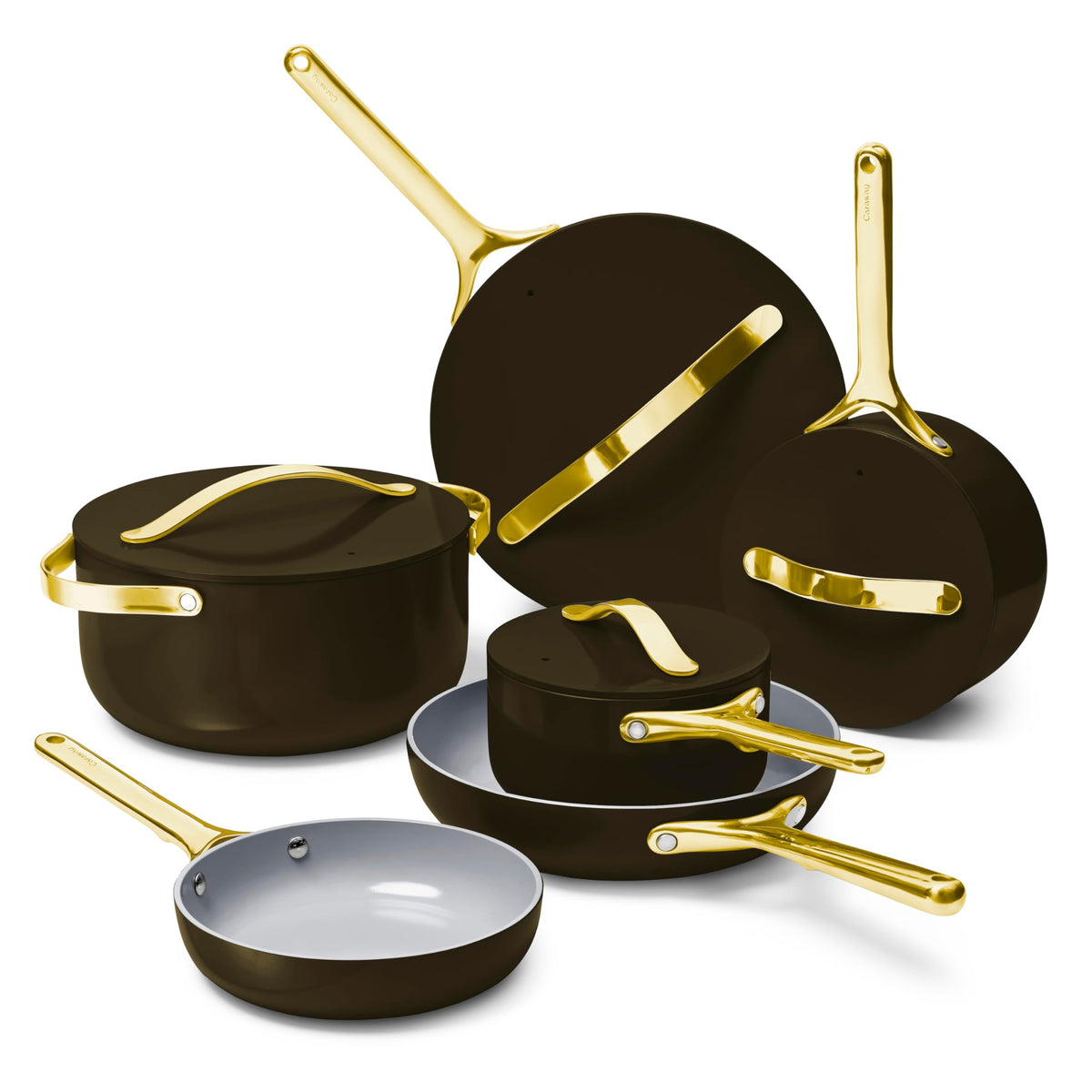 Caraway Non-Stick Ceramic Cookware Set, Pots, Pans, Lids & Kitchen Storage