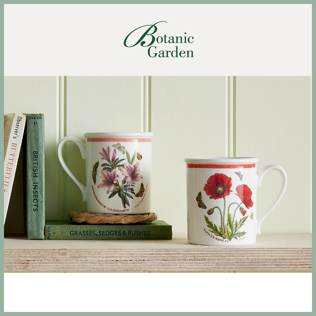 Botanic Garden Meadow Breakfast Mugs, 8.5 oz, Set of 6