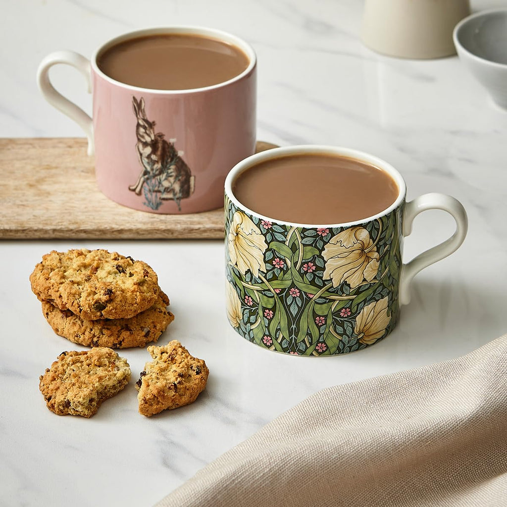 Pimpernel & Forest Hare Porcelain Mugs, 12 oz, Set of 2