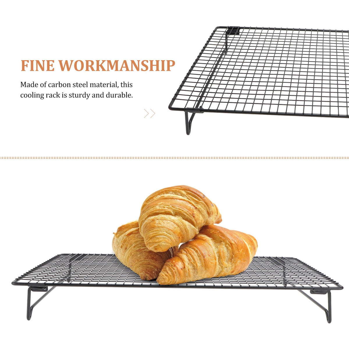 Large Nonstick Carbon Steel Cooling Rack for Baking