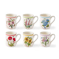 Botanic Garden Meadow Breakfast Mugs, 8.5 oz, Set of 6