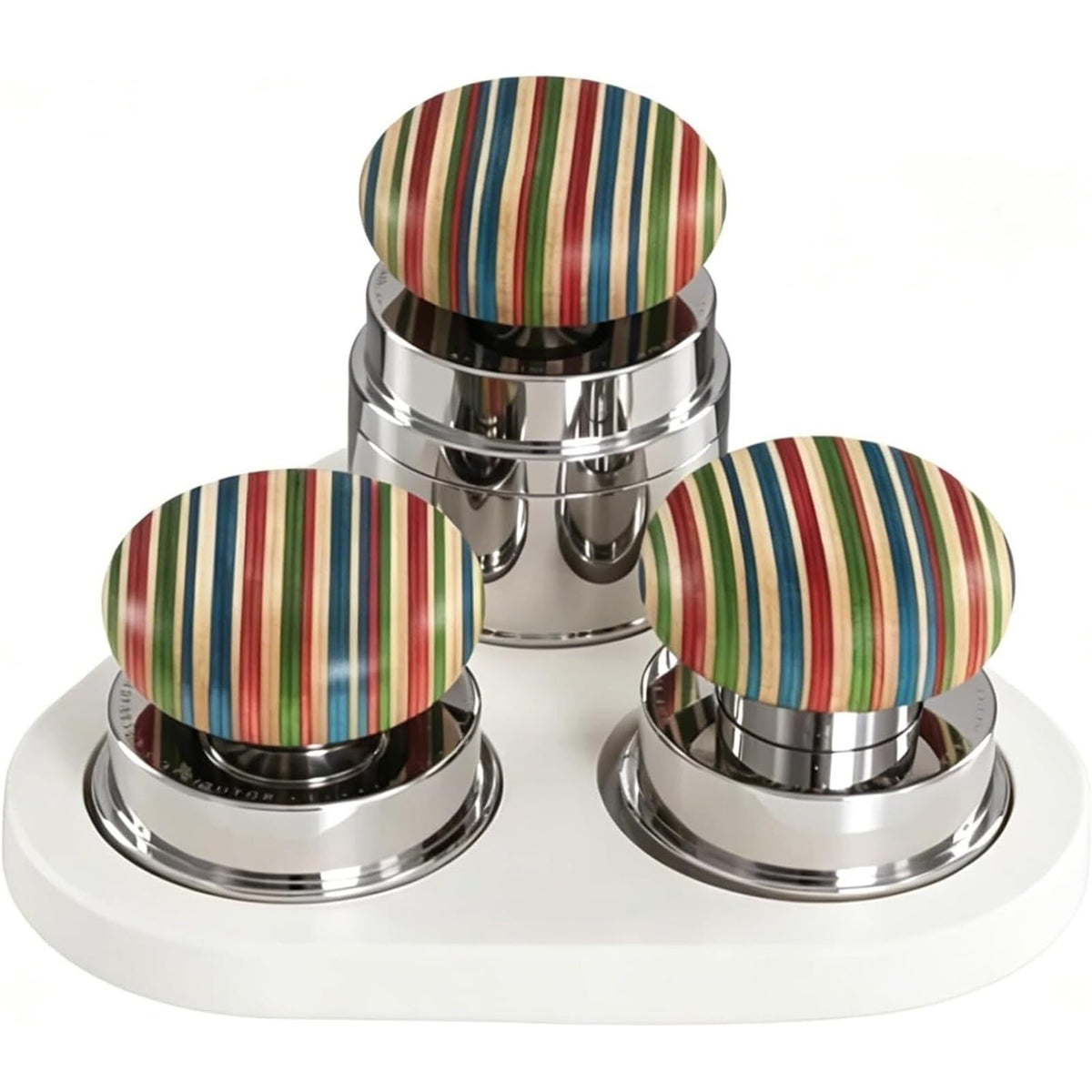 4-Piece 58mm Espresso Tamper Set with WDT Tool & Mat