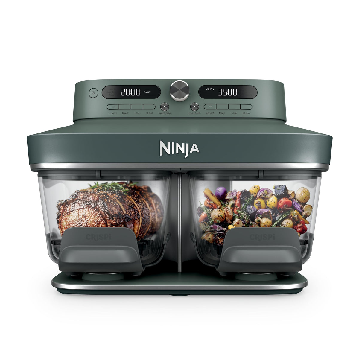 6-in-1 DualZone Glass Air Fryer with Dual Cooking Zones