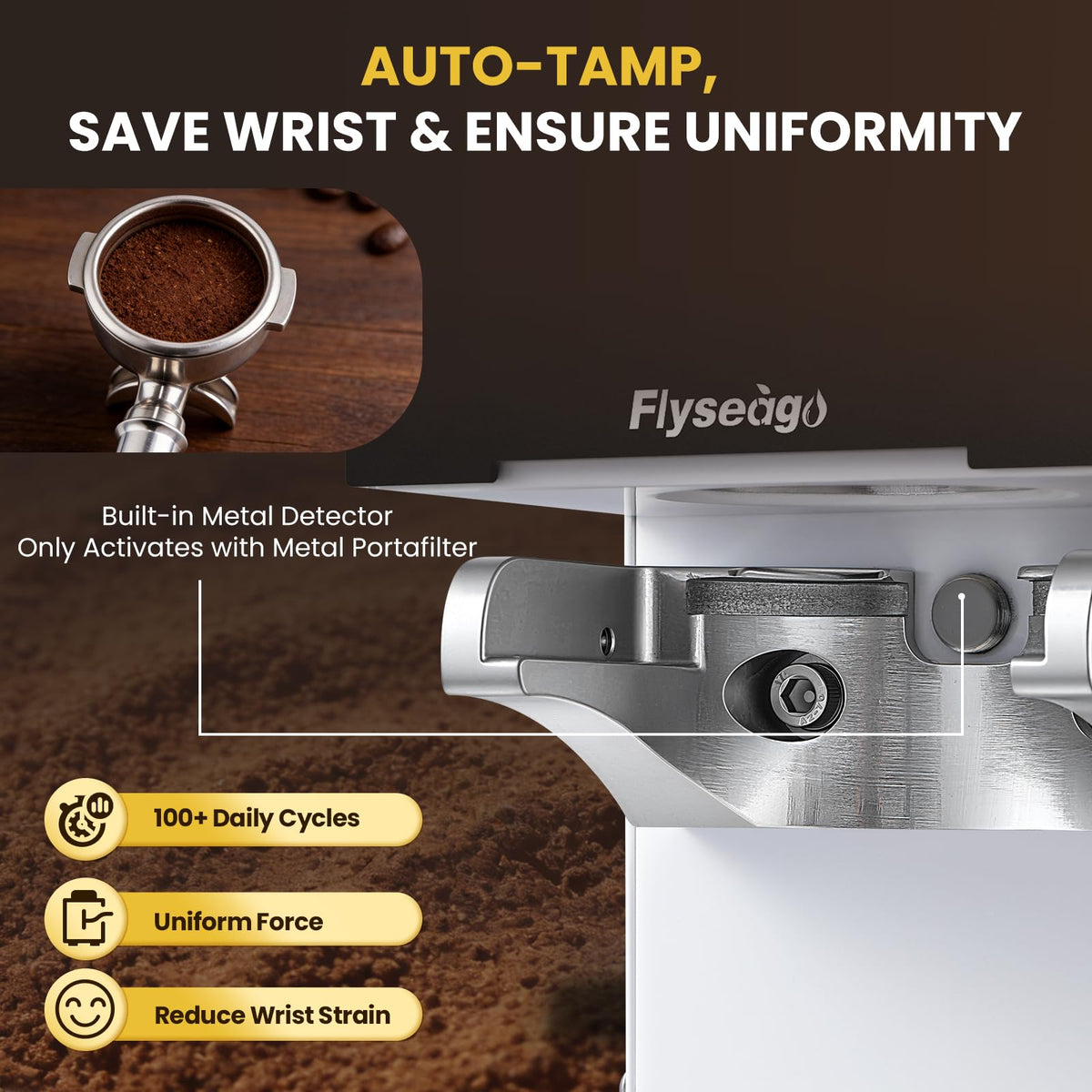Automatic 58mm Espresso Tamper with Touch Control