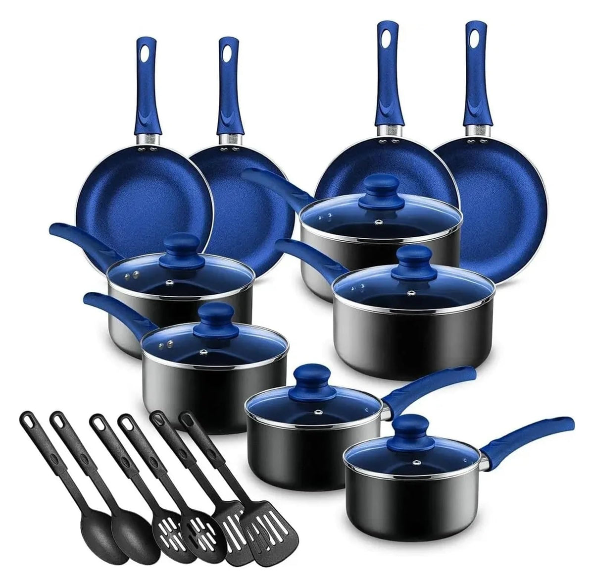 Chef's Pots And Pans Set Kitchen Cookware Sets Nonstick Aluminum Cooking Essentials 11 Pieces