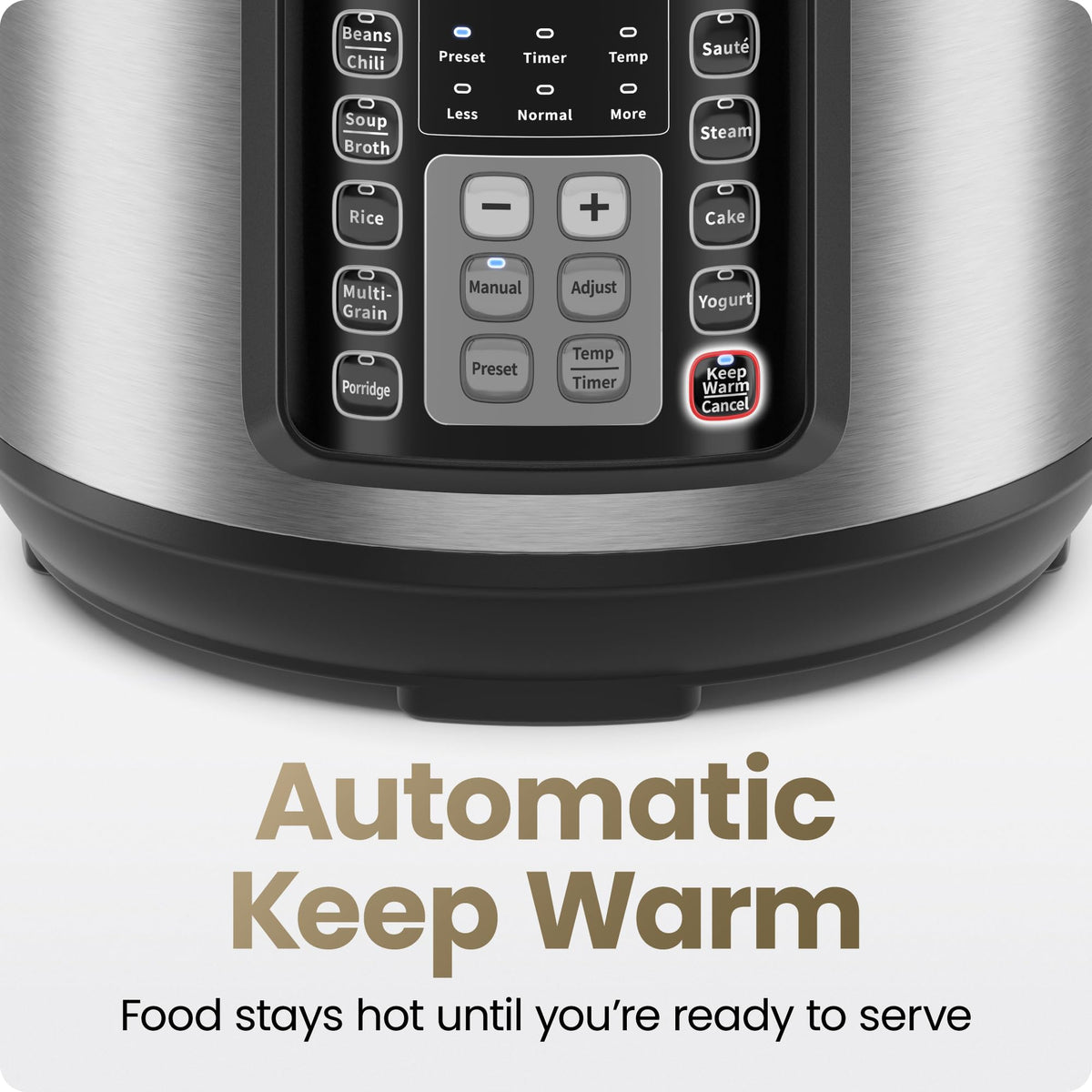 6-Quart 9-in-1 Programmable Pressure Cooker with 13 Presets
